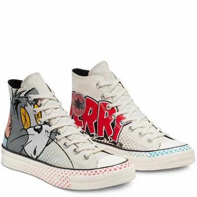 Férfi Converse Tom and Jerry Chuck 70 Magasszárú Cipő CO9103657 Bézs/Piros